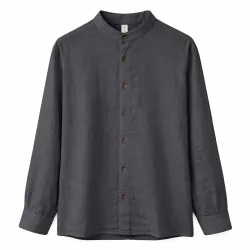 Mazine Herren Stand Collar Linen Hemd
