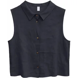 Mazine Damen Sleeveless Linen Bluse