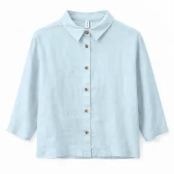 Mazine Damen 3/4 Sleeve Linen Bluse