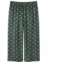Mazine Damen Printed Wide Leg Viscose Hose
