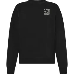 KnowledgeCotton Apparel Herren Flock Print Crew Neck Pullover