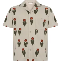 KnowledgeCotton Apparel Herren Flower Bouclé Hemd