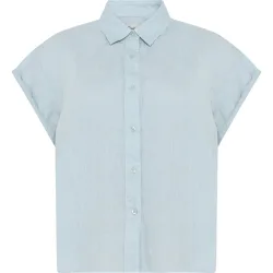 KnowledgeCotton Apparel Damen Aster Fold Up Linen Bluse