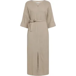KnowledgeCotton Apparel Damen Linen-Mix V-Neck Kleid