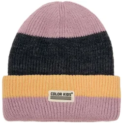 Color Kids Kinder Wool & Contrast Mütze