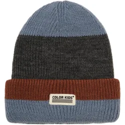 Color Kids Kinder Wool & Contrast Mütze