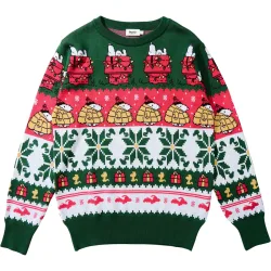 Brava Fabrics Herren Peanuts Xmas Cotton Pullover