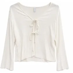 Mazine Damen Wide Sleeve Crinkle Bluse