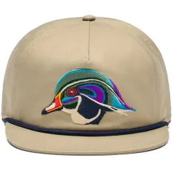 Yeti Wood Duck Flat Brim Rope Cap