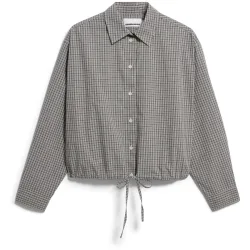 Armedangels Damen Mini-Check Drawstring Bluse