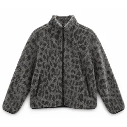 Mazine Damen Printed Sherpa Jacke