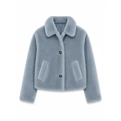 Mazine Damen Faux-Fur Button Jacke