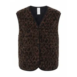 Mazine Damen Printed Sherpa Weste