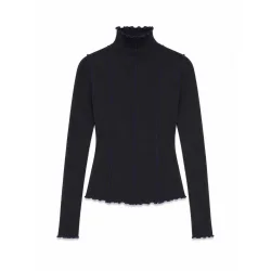 Mazine Damen Babylock Hems Turtleneck Longsleeve