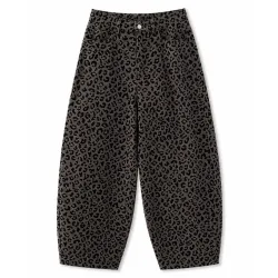 Mazine Damen Printed Barrel Leg Denim Jeans