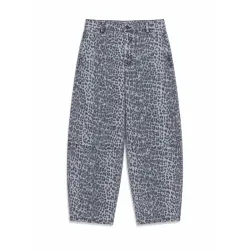 Mazine Damen Printed Barrel Leg Denim Jeans
