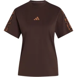 adidas Damen Seasonal Essentials Animal Print T-Shirt