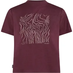 Icebreaker Damen Merino 150 Tech Lite Crop Great Heights T-Shirt