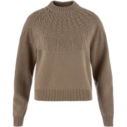 Fjällräven Damen Övik Solid Jacquard Knit Pullover