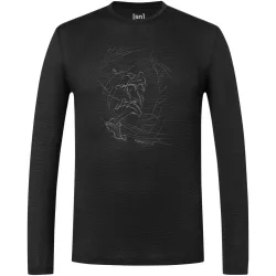 Super.Natural Herren Sketched Runner Mesh Longsleeve