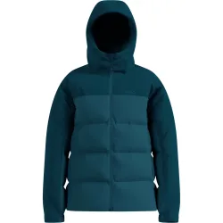 Odlo Down Hooded Isolationsjacke für Damen - Wandern, Casual Comfort - marineblau, S