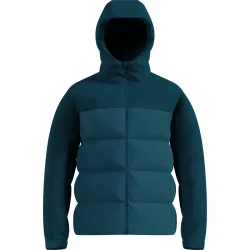 Odlo Down Hooded Isolationsjacke für Herren - Wandern, Casual Comfort - marineblau, XL