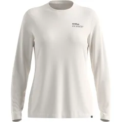Odlo Merino 200 X Frozen Lake Langarm-Laufshirt für Damen - Wandern, Casual Comfort - grau, L
