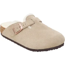 Birkenstock Kinder Boston Shearling Suede Narrow Sandale