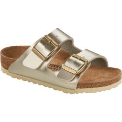 Birkenstock, BIRKENSTOCK Pantoletten ARIZONA KIDS BF in metallic gold in Gr. 32