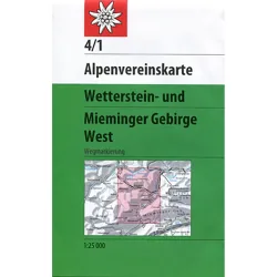 DAV AV-Karte 4/1 Wetterstein- und Mieminger Geb. West
