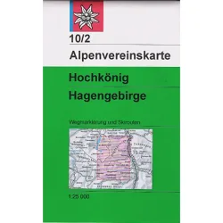 DAV AV-Karte 10/2 Hochkönig Hagengebirge, Skirouten