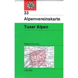 DAV AV-Karte 33 Tuxer Alpen