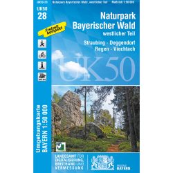 Landesamt Digitalisierung, Breitband, Vermessung UK 50-28 Naturpark Bayerischer Wald, westl. Teil