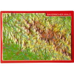 Georelief 3D Reliefpostkarte Bayerischer Wald