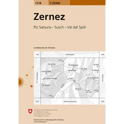 Swisstopo Zernez 1218 Landeskarte 1:25 000