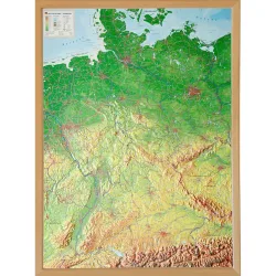 Georelief 3D Reliefkarte Deutschland