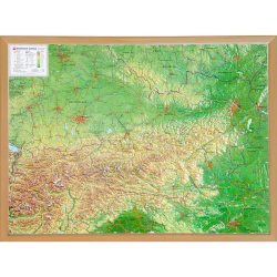 Georelief 3D Reliefkarte Österreich