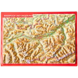 Georelief 3D Reliefpostkarte Innsbruck und Umgebung