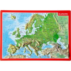 Georelief 3D Reliefpostkarte Europa