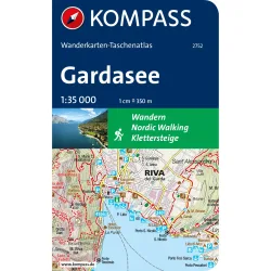 Kompass Verlag Gardasee 2752 Wanderkarte-Taschenatlas