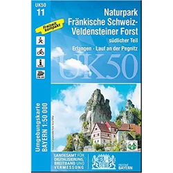 Landesamt Digitalisierung, Breitband, Vermessung UK 50-11 Naturpark Fränkische Schweiz-Veldensteine