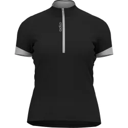 Odlo Essential Rad-Shirt Half-Zip für Damen - Radsport - schwarz, XS
