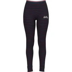 Odlo Active Warm Originals Stripes Base Layer Tights für Damen - Wandern, Ski & Snow - blau, XL