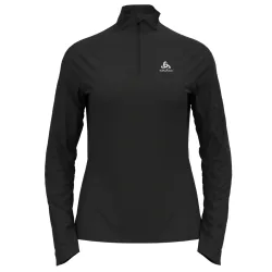 Odlo Essential Ceramiwarm Lauf-Mid Layer Half-Zip für Damen - Running - schwarz, L