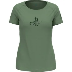 Odlo Ascent 130 Trees T-Shirt für Damen - Wandern - grün, S