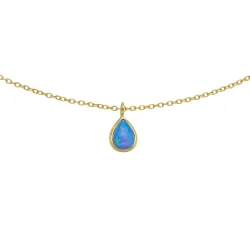 Opal Silber-Halskette