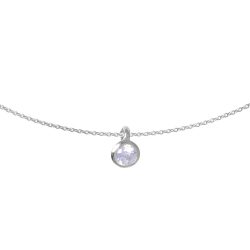 Silber Halskette mit Kristall