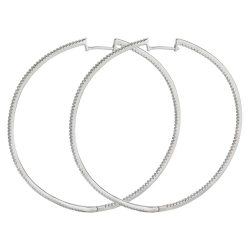 Silber Creolen mit Kristallen