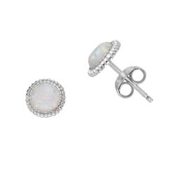 Opal Silber-Ohrstecker
