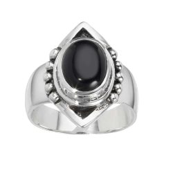 Onyx Silberring